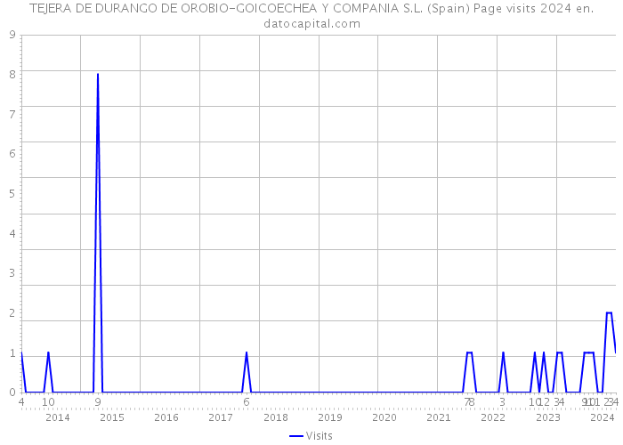 TEJERA DE DURANGO DE OROBIO-GOICOECHEA Y COMPANIA S.L. (Spain) Page visits 2024 