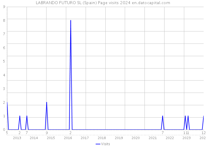 LABRANDO FUTURO SL (Spain) Page visits 2024 
