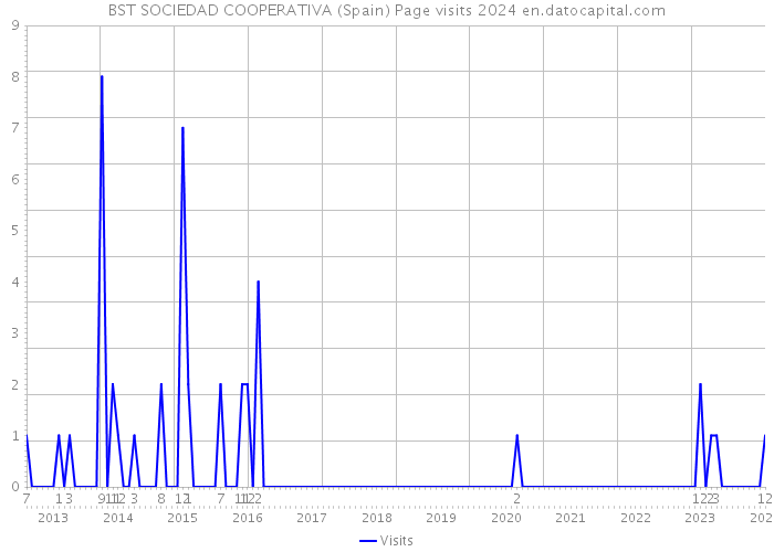 BST SOCIEDAD COOPERATIVA (Spain) Page visits 2024 